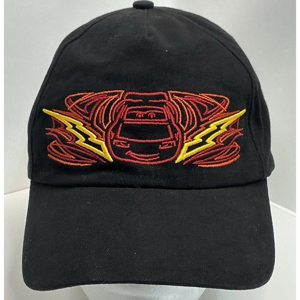 Disney Pixar Cars Lightning Mcqueen Black Baseball Cap Adult Adjustable